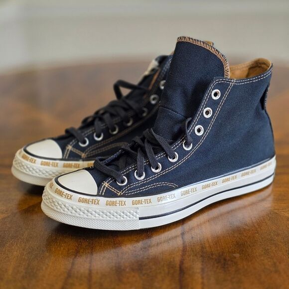 Converse Chuck Taylor Gore-Tex GTX High Black Toadstool Tan Women's 9 LE A08565C - Picture 6 of 16